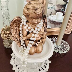 Vintage antique gold  angel Figurine